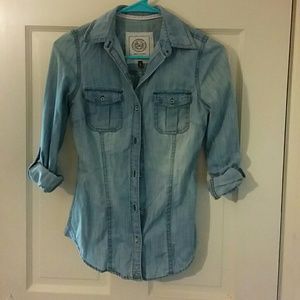 3 FOR $12 long sleeve button up denim style